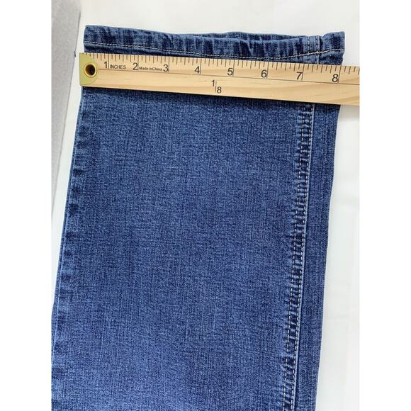 Lee Jeans Womens 14 Short Comfort Waistband Medium Wash Denim Stretch Straight - Picture 10 of 11